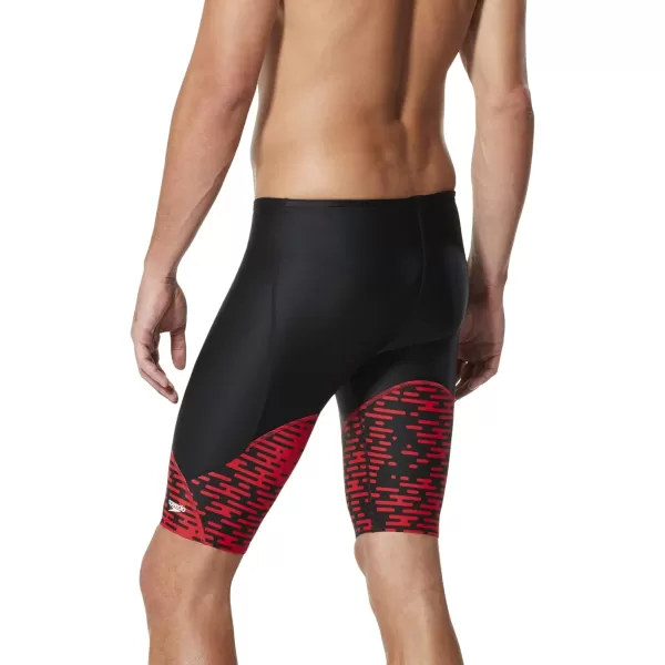 Speedo Mens Swimsuit Jammer ProLT Printed Team ColorsModern Speedo Red