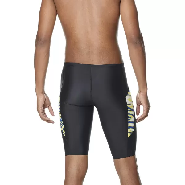 Speedo Mens Swimsuit Jammer ProLT Printed Team ColorsWave SapphireGold