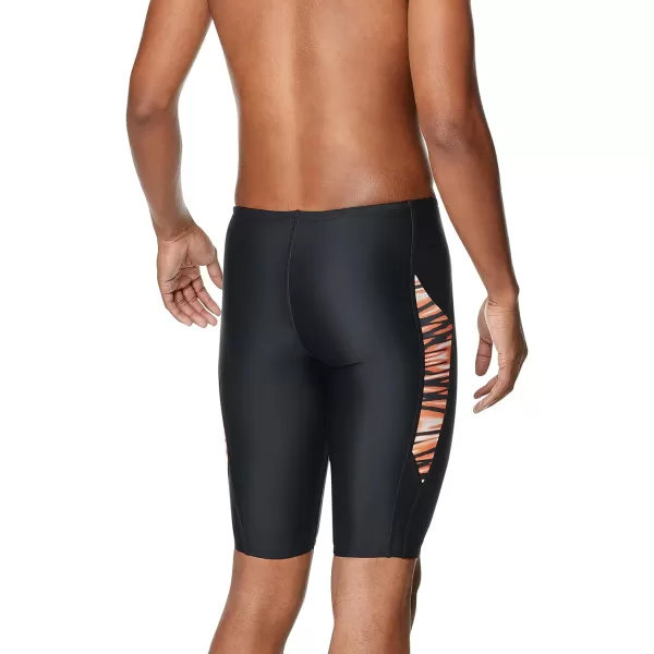 Speedo Mens Swimsuit Jammer ProLT Printed Team ColorsWave Speedo Orange