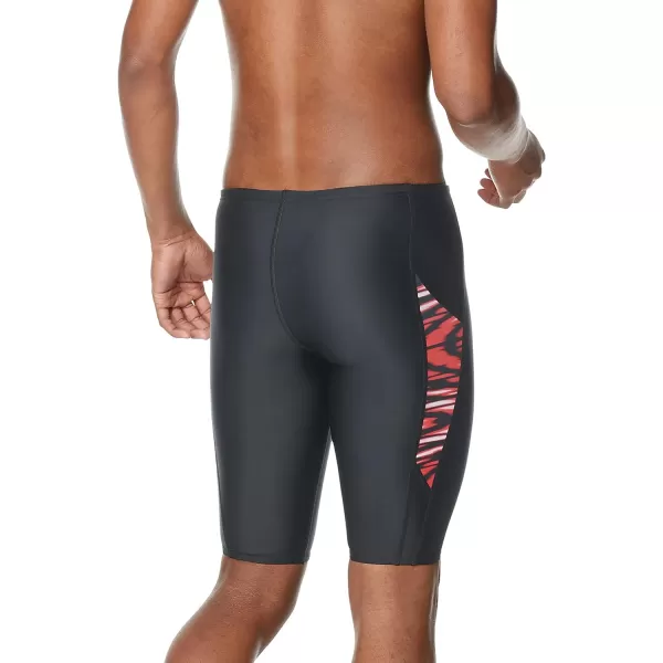Speedo Mens Swimsuit Jammer ProLT Printed Team ColorsWave Speedo Red