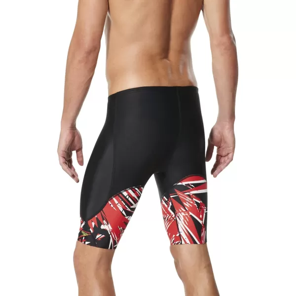 Speedo Mens Swimsuit Jammer Prolt Shattered PalmSpeedo Red