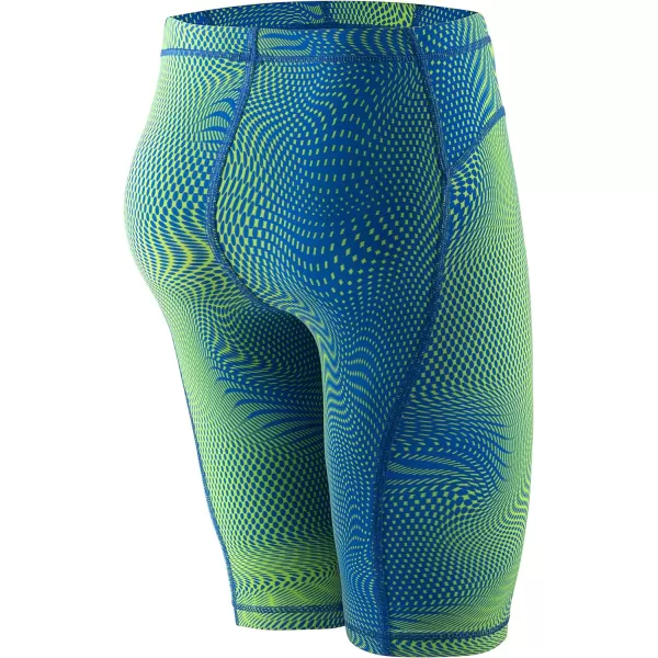 Speedo Mens Swimsuit Jammer VanquisherBlueGreen