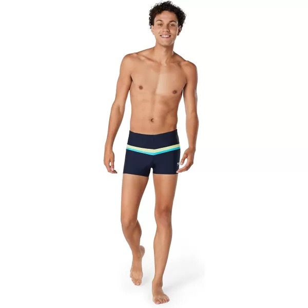 Speedo Mens Swimsuit Square Leg Eco Flex BeachstarBlock Peacoat