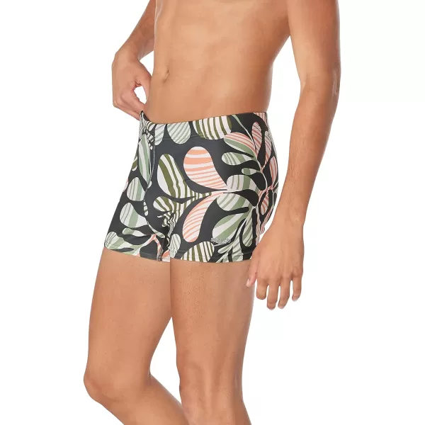 Speedo Mens Swimsuit Square Leg Eco Flex BeachstarCool Coral Volcanic Ash