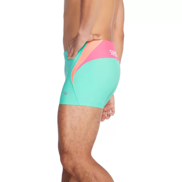 Speedo Mens Swimsuit Square Leg Eco Flex BeachstarSplice Arctic Glass