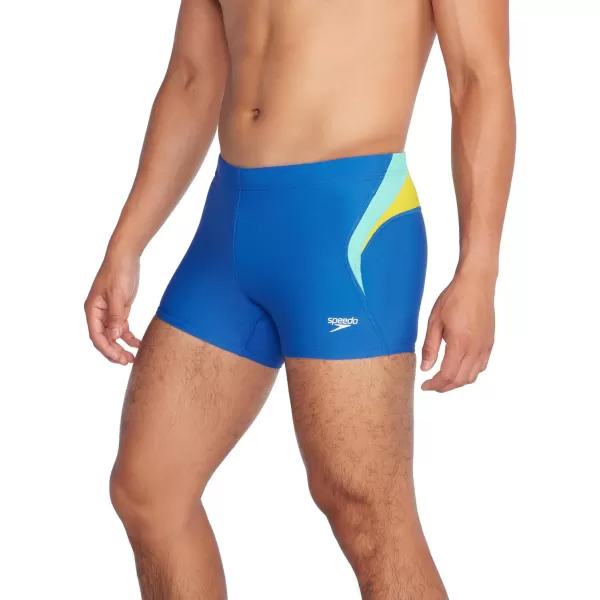 Speedo Mens Swimsuit Square Leg Eco Flex BeachstarSplice Bitter Lime