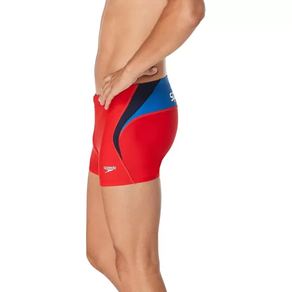 Speedo Mens Swimsuit Square Leg Eco Flex BeachstarSplice High Risk Red