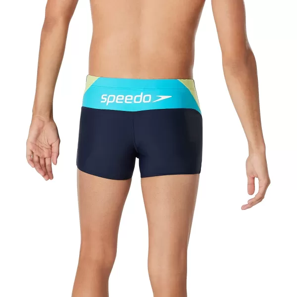 Speedo Mens Swimsuit Square Leg Eco Flex BeachstarSplice Scuba Blue