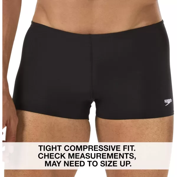 Speedo Mens Swimsuit Square Leg Endurance SolidSpeedo Black