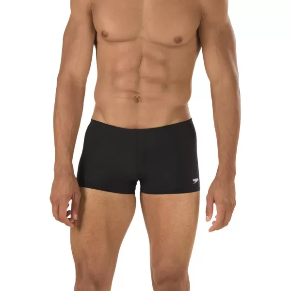 Speedo Mens Swimsuit Square Leg Endurance SolidSpeedo Black