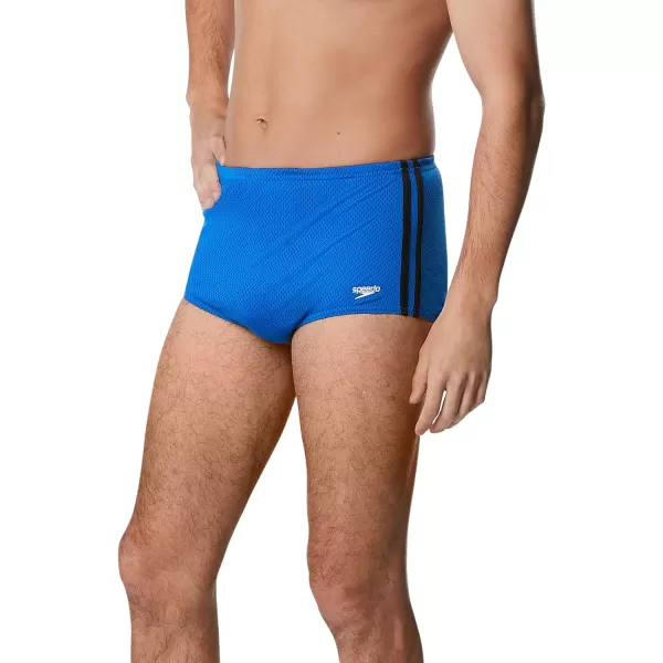 Speedo Mens Swimsuit Square Leg Poly Mesh Training SuitSpeedo BlueBlack