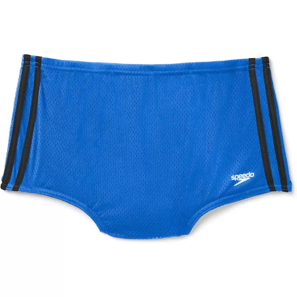 Speedo Mens Swimsuit Square Leg Poly Mesh Training SuitSpeedo BlueBlack