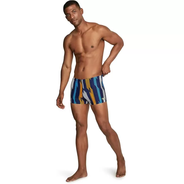 Speedo Mens Swimsuit Square Leg PrintedSea Ridge Oriole