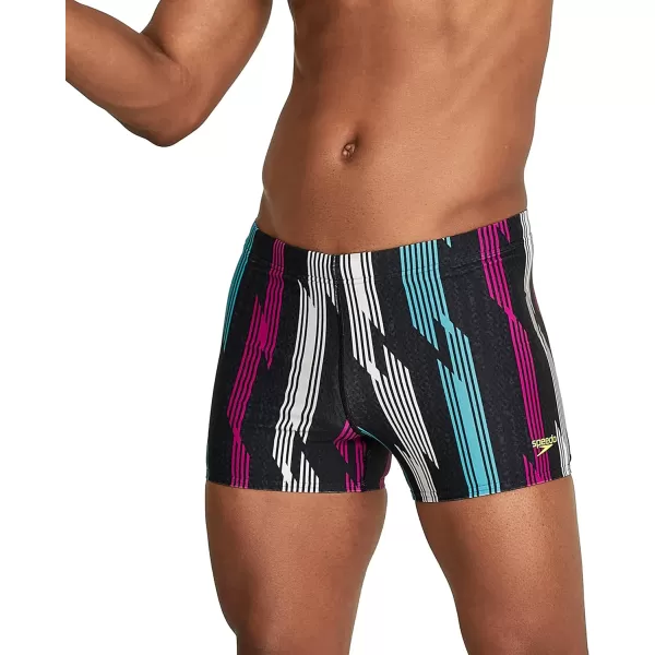 Speedo Mens Swimsuit Square Leg PrintedSea Ridge Porcelain