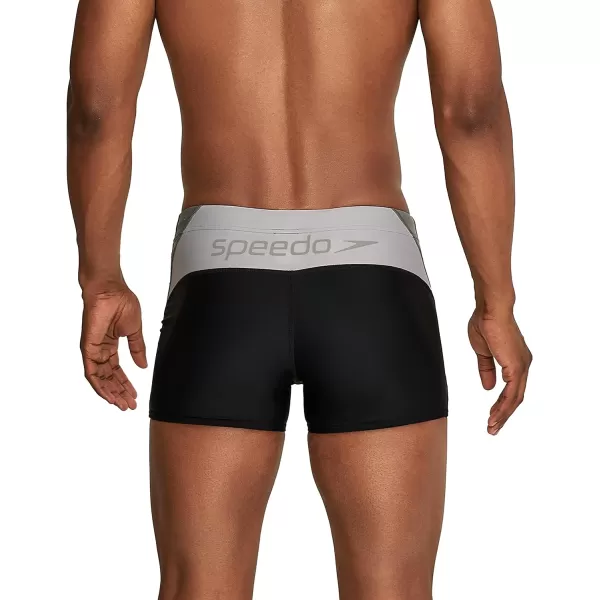 Speedo Mens Swimsuit Square Leg SpliceSplice Anthracite