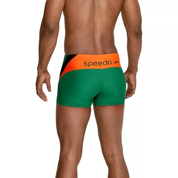 Speedo Mens Swimsuit Square Leg SpliceSplice Douglas Fir