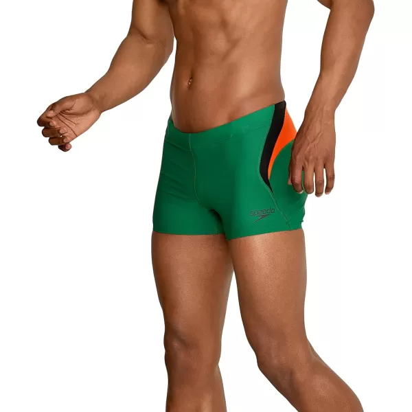 Speedo Mens Swimsuit Square Leg SpliceSplice Douglas Fir