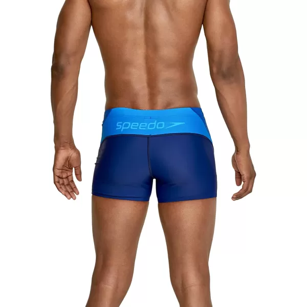 Speedo Mens Swimsuit Square Leg SpliceSplice Peacoat