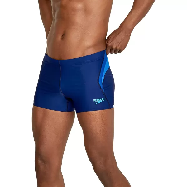 Speedo Mens Swimsuit Square Leg SpliceSplice Peacoat