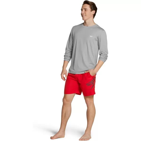 Speedo Mens UV Swim Shirt Basic Easy Long Sleeve Regular FitMonument