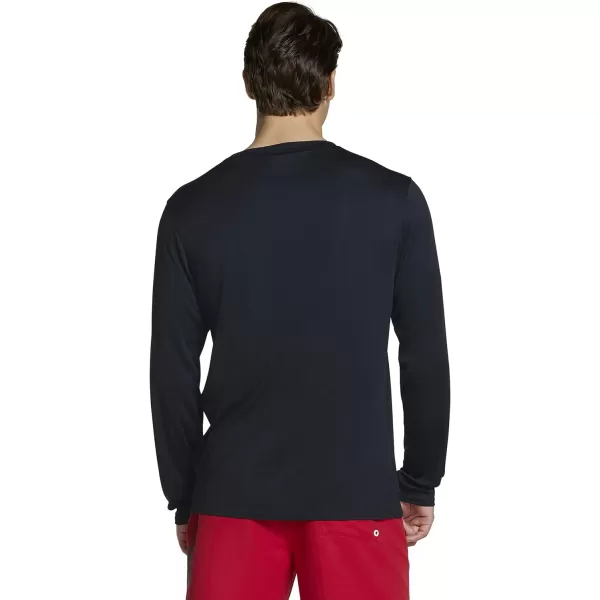 Speedo Mens UV Swim Shirt Basic Easy Long Sleeve Regular FitSpeedo Black