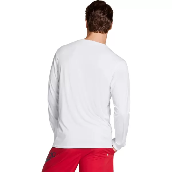 Speedo Mens UV Swim Shirt Basic Easy Long Sleeve Regular FitWhite