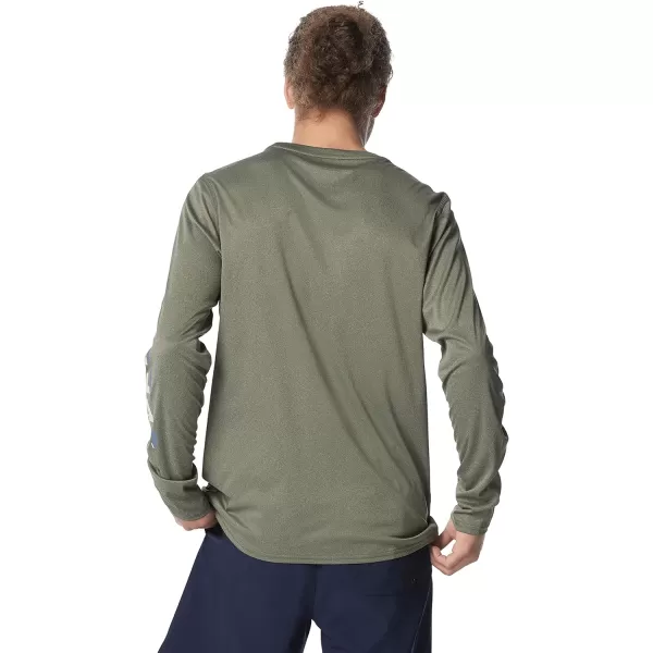 Speedo Mens Uv Swim Shirt Graphic Long Sleeve TeeBlock Douglas Fir Eco