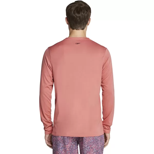 Speedo Mens Uv Swim Shirt Graphic Long Sleeve TeeFaded Rose