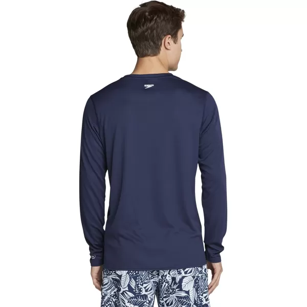 Speedo Mens Uv Swim Shirt Graphic Long Sleeve TeePeacoat