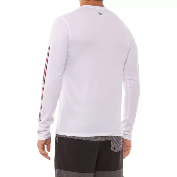 Speedo Mens Uv Swim Shirt Graphic Long Sleeve TeeWhite