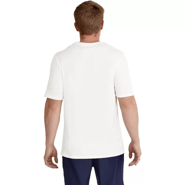 Speedo Mens Uv Swim Shirt Graphic Short Sleeve TeeLettered Bright White