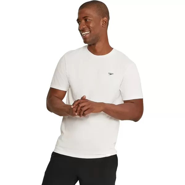 Speedo Mens Uv Swim Shirt Graphic Short Sleeve TeeVan White Eco