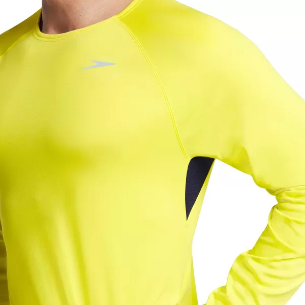 Speedo Mens Uv Swim Shirt Long Sleeve Fitness RashguardLemon Drizzle