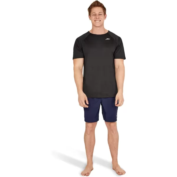 Speedo Mens Uv Swim Shirt Short Sleeve Fitness RashguardAnthracite