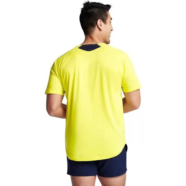 Speedo Mens Uv Swim Shirt Short Sleeve Fitness RashguardLemon Drizzle