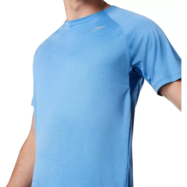 Speedo Mens Uv Swim Shirt Short Sleeve Fitness RashguardTurkish Heather