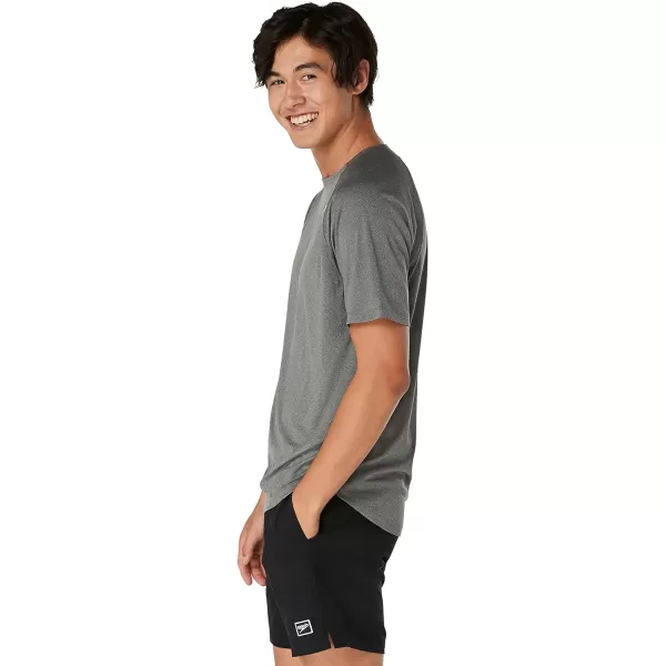 Speedo Mens Uv Swim Shirt Short Sleeve Fitness RashguardVolcanic Ash