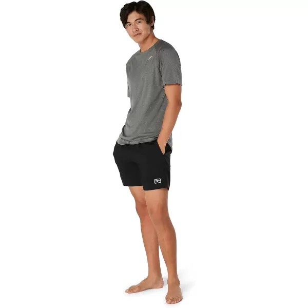 Speedo Mens Uv Swim Shirt Short Sleeve Fitness RashguardVolcanic Ash