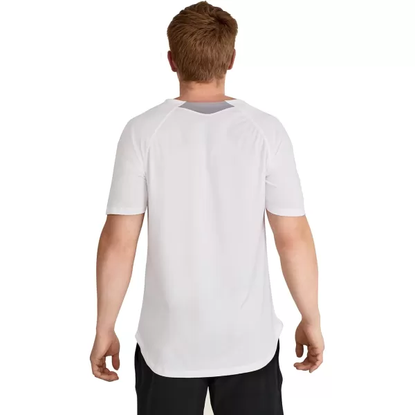 Speedo Mens Uv Swim Shirt Short Sleeve Fitness RashguardWhite