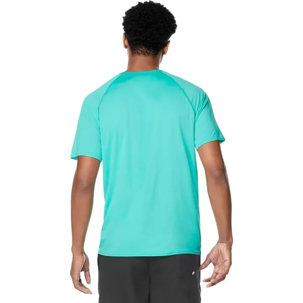 Speedo Mens Uv Swim Shirt Short Sleeve Regular Fit SolidCeramic