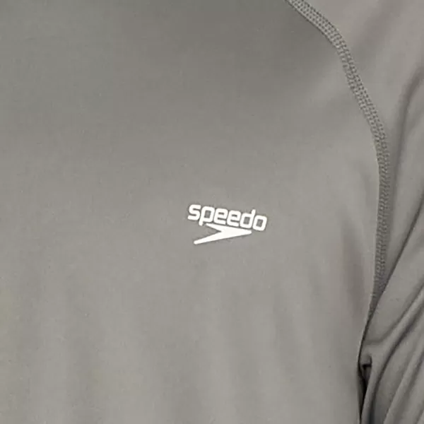Speedo Mens Uv Swim Shirt Short Sleeve Regular Fit SolidMonument