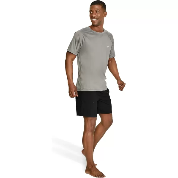 Speedo Mens Uv Swim Shirt Short Sleeve Regular Fit SolidMonument