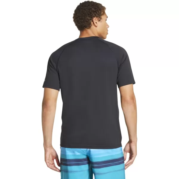 Speedo Mens Uv Swim Shirt Short Sleeve Regular Fit SolidSpeedo Black