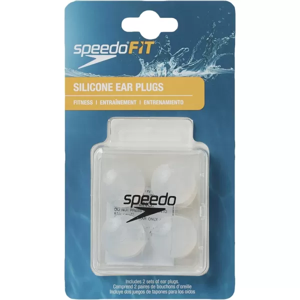 Speedo Silicone Ear Plugs2 Pair Pack of 1 White