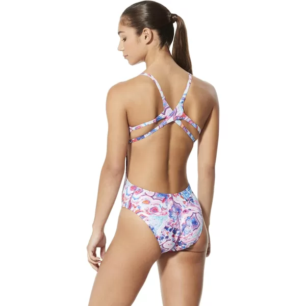 Speedo Turnz Flash BackPink Swimsuit One Piece Endurance Lite Flash Back Print