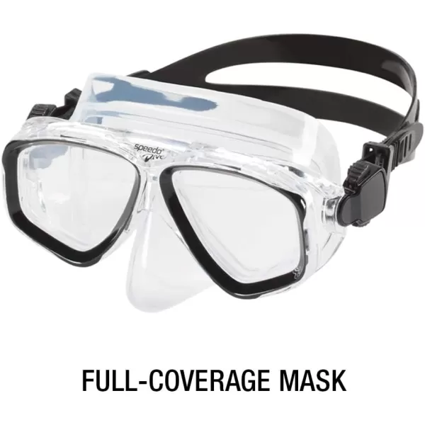 Speedo UnisexAdult Adventure Swim MaskBlackWhite