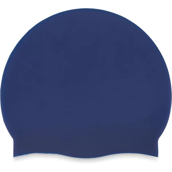 Speedo UnisexAdult Swim Cap Silicone Elastomeric  Manufacturer DiscontinuedPeacoatGleaming