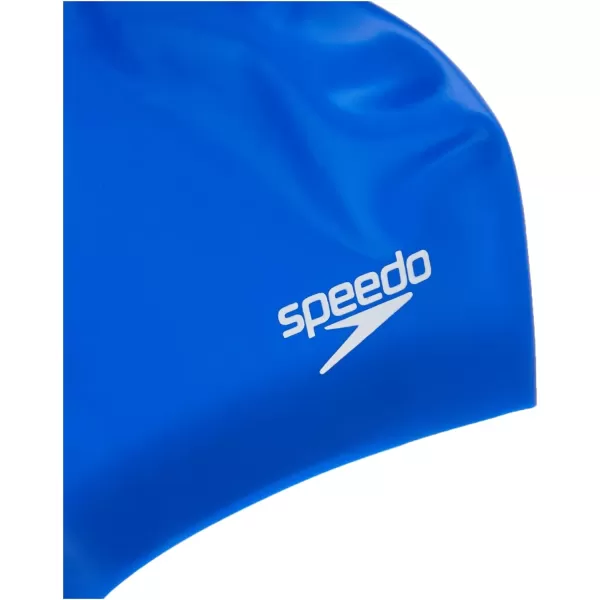 Speedo UnisexAdult Swim Cap Silicone Long HairBlue