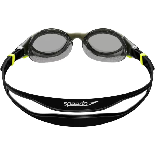 Speedo UnisexAdult Swim Goggle Biofuse 20Olive NightBlack Polarized