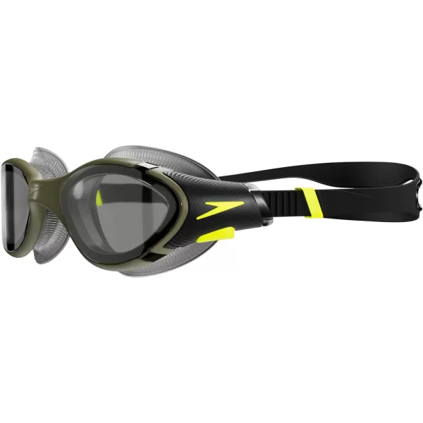 Speedo UnisexAdult Swim Goggle Biofuse 20Olive NightBlack Polarized